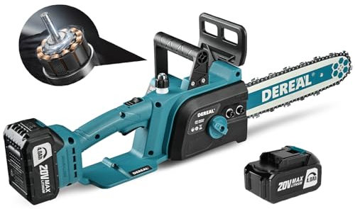 Motosierra eléctrica sin escobillas de 30cm, inalámbrica, de batería de 4,0 Ah, 100 cortes, sierra compacta portátil de mano con funcionamiento a batería de 20 V para cortar madera