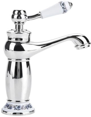 Sarini Miscelatore monocomando in Ceramica per Acqua Calda e Fredda, Rubinetto in Bronzo per lavabo da Bagno, Decorazione per la casa, Rubinetto Elegante per Bagno o Cucina
