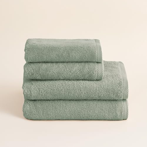 BOHEME Juego de 4 Toallas Serenity Olive