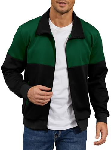 Zaitun Men’s Lightweight Casual Bomber Jacket Track Running Athletic Varsity Coat