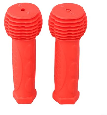 Oniissy Empuñaduras de bicicleta para niños para manillar de 22 mm, empuñaduras de goma suave antideslizante con patrón texturizado para niños, para una fácil instalación de herramientas, (rojo)