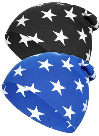 Kiiwah 2 Pezzi Berretto Bambino, Cappello Cotone Bambino Unisex Berretto per Ragazzi e Ragazze, Cappellino Bambina Invernale in Doppio Strato per Primavera, Autunno, Inverno