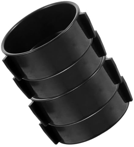 BATHVEVE Set 4 Pezzi Ciotole in Ceramica Nere per Rettili per Alimentazione e Acqua, Sicure Facili da Spostare, per Terrari e Alimentazione di Lucertole e Rettili