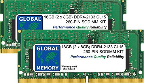 16GB (2 x 8GB) DDR4 2133MHz PC4-17000 260-PIN SODIMM MEMORY RAM KIT COMPATIBLE WITH LAPTOPS/NOTEBOOKS