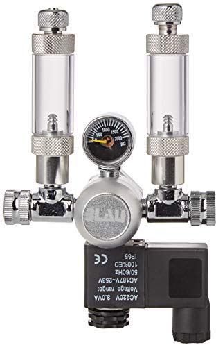 Blau Aquaristic 7780085 - Dual Compact Regulator, Two Outlets and Solenoid Valve