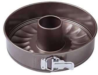 Molde para bizcochos y tartas, 2 fondos desmontable, 26cm, Acero carbonatado 0’4 mm de alta calidad, Resiste hasta 230°, Antiadherente mejorado