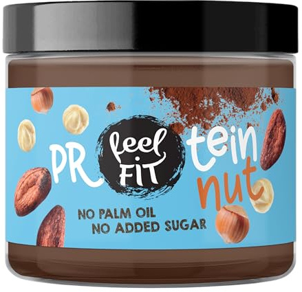Feel FIT Protein Nut, Pâte à tartiner, cacao et noisette, sans sucre ajouté, sans huile de palme, crème protéinée 19%, 200g
