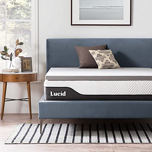 LUCID Memory Foam Matratzen Topper 140x200cm mit Bambuskohle, 5 cm dicke Matratzenauflage 140 x 200 cm