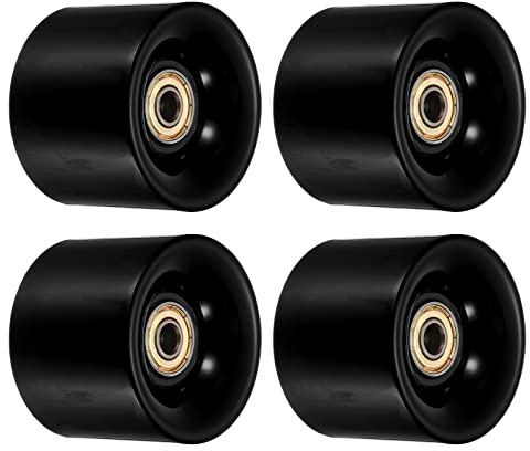 PATIKIL 60mm Longboard Ruote con Cuscinetti ABEC-11, 4pz Street Ruote per Skateboard Cruiser Ruota Sostituzione 80A, Nero Oro