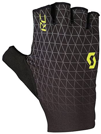 SCOTT RC Junior Kinder Fahrrad Handschuhe kurz schwarz/gelb 2025: Größe: M (6)