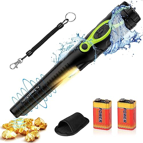 BJR Pinpointer IP68 Impermeable 10 Metros bajo el Agua con 2 baterías portátiles Naranja detectores de Metales Oro Plata Monedas Herramientas para niños pequeños Adultos Negro