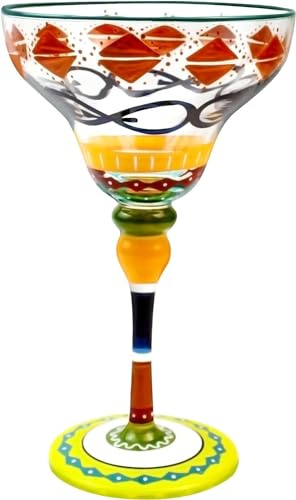 Supercap - Margarita-glas, handblåsta cocktailglas, klassiska barglas, perfekt för hem, restauranger och fester 1 st..