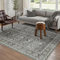 HUGEAR Vintage Schwarz Waschbarer Teppich Wohnzimmer 120x170cm Retro Rugs for Living Room Weich rutschfest Groß Tepich Kurzflor Schlafzimmer Carpet Living Room Bedroom Esszimmer Teppiche Büro