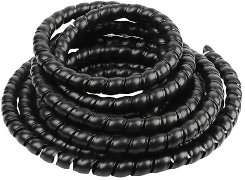 KAIYAYA 1 Pièce Pack Protecteur de Cable Management Câble Cache 5m Protège Vos Animaux de Compagnie du Protecteur de à Mâcher,Gestion des Câbles Extérieurs,Tuyau de 5m Largeur 10mm (Noir)