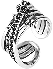 Vintage Minimalistisk Ihåligt Runt Hjärta Kronring För Kvinnor Mode Söt Metallväv Bowknot Justerbar Öppen Ring Smycken
