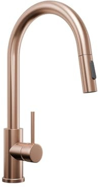 PRIMAGRAN Robinet de cuisine 9010 Cuivre avec deux types de jet, Robinet haute pression, Robinet de cuisine pivotant à 360° avec bec rétractable