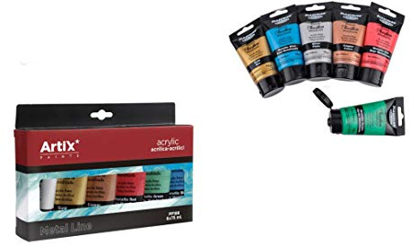 Plascolor PP188 - Förpackning med 6 rör akrylfärg, flerfärgad