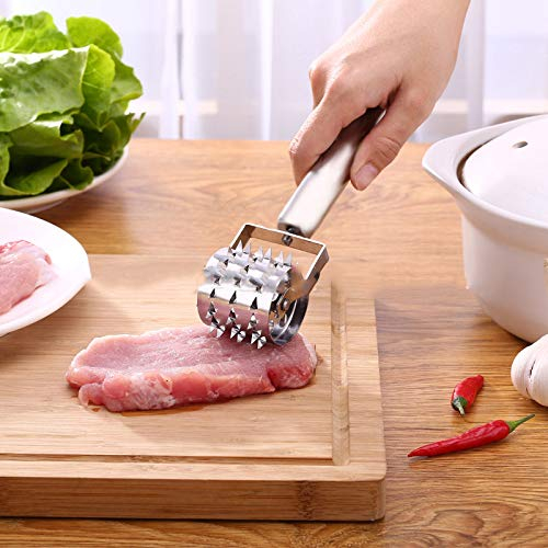 LQZ (TM) Meat Tender Maker Meat steaker Meat Tenderiser Steaker Stainless Steel for Meat 21.3x4 cm