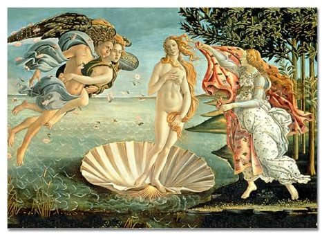 Giallobus - Cadre - Sandro Botticelli - La Naissance de Vénus - Plexiglass - 70x50 - Prêt à accrocher - Tableaux Modernes pour la Maison en Toile ou plexiglas