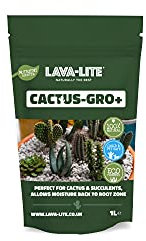 Lava-Lite Cactus Gro+ Free draining Cactus Compost & Succulent Soil Mix, Lightweight Potting Medium for Cacti Bonsai, Aloe, houseplants.100% Natural,pH Neutral (1 Litres)