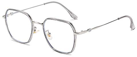 GUKOO Anti Lumière Bleue Mode Cadre en Métal pour Femme et Homme Anti fatigue oculaire Lunettes anti Lumière Bleue Lunette de Vue d'ordinateur jeu Lunettes Optiques