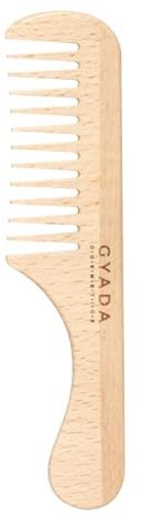 GYADA COSMETICS, Pettine Con Manico, per Districare Tutti i Tipi di Capelli, Antistatica, non Spezza i Capelli, con Manico Ergonomico, in Legno di Faggio