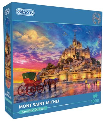Gibsons Mont St Michele 1000 Piece Jigsaw Puzzle for Adults - France - Sustainable for Adults - Premium 100% Recycled Board - Great Gift