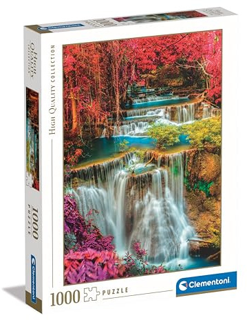 Clementoni - 39821 - Puzzle Collection - Colorful Thai falls - 1000 Pezzi - Puzzle Adulti, Verticale, Divertimento Per Adulti, Made In Italy