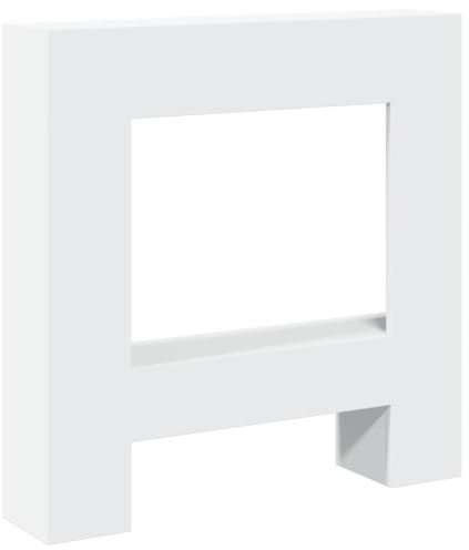 VidaXL Cadre de cheminée Blanc 81x18x82 cm Bois d'ingénierie, cheminée, Console de cheminée, Ensemble de Tour de cheminée, Tour de cheminée