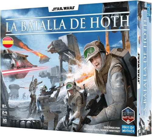 Asmodee Star Wars La Batalla de Hoth: Juego de Mesa de Estrategia para 2-4 Jugadores a Partir de 8 años, con 74 miniaturas y 17 escenarios, Imperio contra Rebeldes, Juego para la Familia - Español