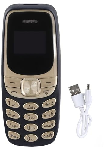 lvifloae Il Più Piccolo Telefono Cellulare Bluetooth Con Dialer Dual Sim Card Gsm 2g Sbloccato Mini Telefono Cellulare Con Vivavoce Bluetooth Per Bambini E Studenti Materiale Abs (Blue)