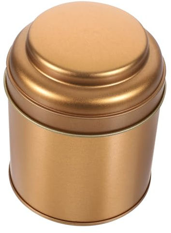 SOLUSTRE Contenitore Tè Sfuso in Metallo Con Coperchio Doppio Chiusura Barattolo Piccolo Ermetico Per Tisane e Tea Bags Lattina Design Elegante Per Cucina e Casa