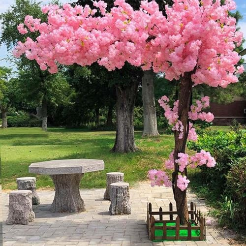 Cerisier rose artificiel en fleur de pêcher pour salon, mariage, hôtel et centre commercial. Superbe présentation florale pour décoration d'intérieur