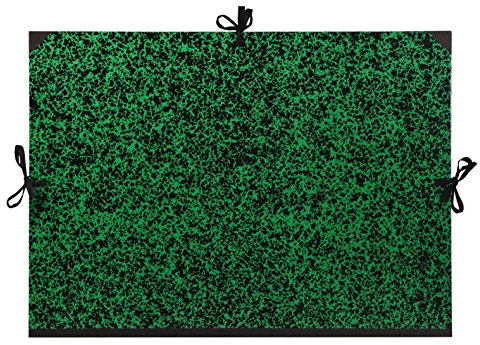 Clairefontaine 32800C Zeichenmappe Annonay, mit Bändern, ohne Innenklappen, Rücken 30 mm, 50x70cm Innenmaße: 50 x 70 cm, Außenmaße: 52 x 72 cm grün marmoriert 1 Stück
