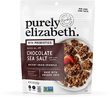 purely elizabeth Probiotic Gluten-Free Granola, Chocolate Sea Salt, 0.5 Pound
