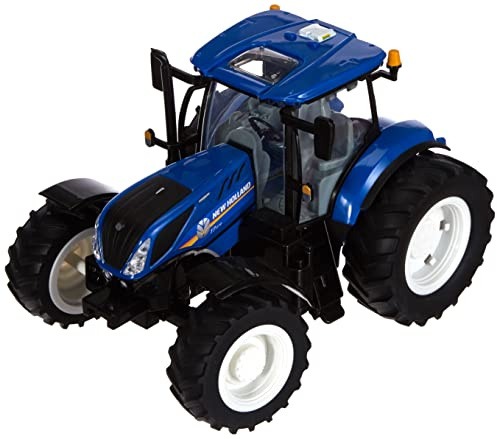TOMY BIG FARM BRITAINS - New Holland T7.270 Tracteur Jouet Électrique pour Enfants, Effets Son et Lumière, Réplique Détaillée à l'Échelle 1:16, Convient aux 3 Ans+
