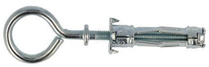 Molly M14105-XJ Jeu de chevilles métalliques à expansion avec anneau - Mur creux - Dimensions : 4 x 33 mm - Foret : 8 mm - Couleur : gris - Set de 5 pièces