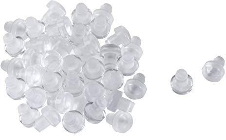 sourcing map 30Stk. Anschlagpuffer Transparent Weiche Klare Flache Vorbau Stoßfänger Gleiten Patio Möbel Tischplatte 6mm