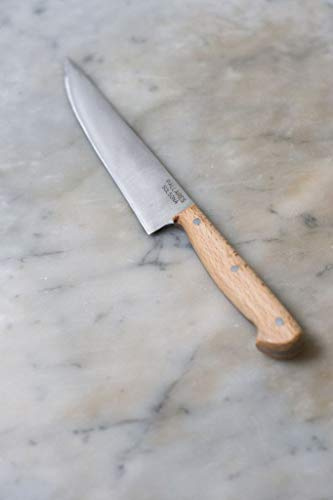 PALLARES SOLSONA Couteau de Cuisine modèle Aragon, Manche en hêtre, Acier Carbone, 17 cm
