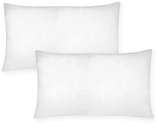 MERCURY TEXTIL - Relleno de Cojin Super Suave Mullido, Antialergico, Fibra Hueca de Alta recuperacion, para Cualquier Tipos de Fundas (2, 30X50 CM)