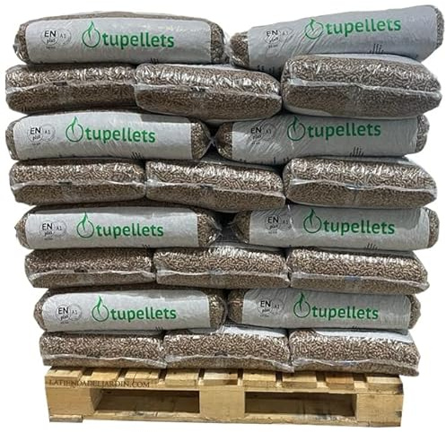 Suinga - 300 kg di pellet di legno 100% naturale per riscaldamento, 20 sacchi da 15 kg, Uso pratico, conveniente ed efficiente