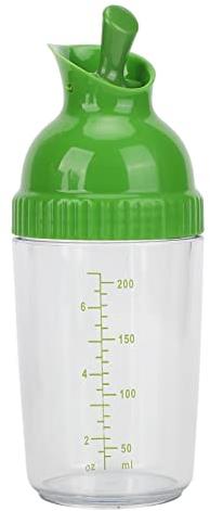 Aqur2020 Salad Dressing Shaker 200ml Leakproof One-Hand Pour