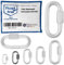 Lot de 4 raccords à visser en acier inoxydable V4A de 4 mm - Mousqueton à visser - Connecteur de chaîne - 600 kg - Maillon d'urgence - Connecteur rapide - Anneau porte-clés - Maillon d'urgence