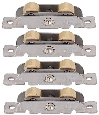 Schiebetür-Rollenmontage, Schiebetürrollenmontage, stabile Leistung, 4 Stück, Fensterzubehör, Lager für Zuhause (Flachrad)