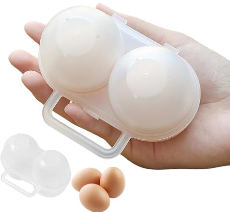 Tragbarer Eierhalter, Eieraufbewahrungsbox - 2-Gitter-Eierhalterbehälter - Outdoor-Eierbox, stoßfester Eier-Organizer für Zuhause, Wandern, Outdoor, Camping, Reisen