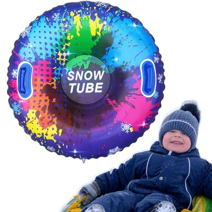 Nbbwwu Snowboard Gonflable, Tube à Neige Gonflable | de traîneau à Neige colorés pour Faire de la Luge avec poignées,Tubes à Neige de Conception Anti-basculement pour la Luge, pour Les, Les