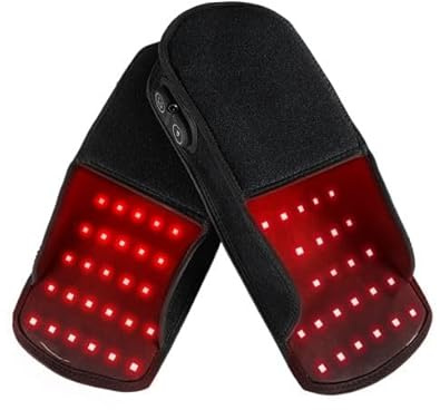 OrthoJointRelief Red Light Therapy Slippers – 660nm & 850nm LED Infrared Light for Foot Pain Relief, Nerve Support & Circulation – Massage Shoe for Feet, Toes, Instep & Heels with Auto-Off Function