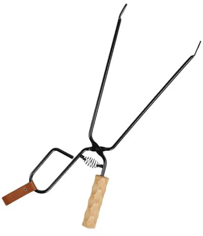 AHUFGN Pinzas para Chimenea Pinzas for Fuego, Pinzas for fogones, Herramientas de Hierro Resistentes for Parrilla de Barbacoa