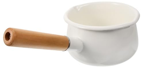 KICHOUSE Marmite Blanche De 1 000 ml Avec Poignée Pour Sauces Et Sauces Facile À Utiliser