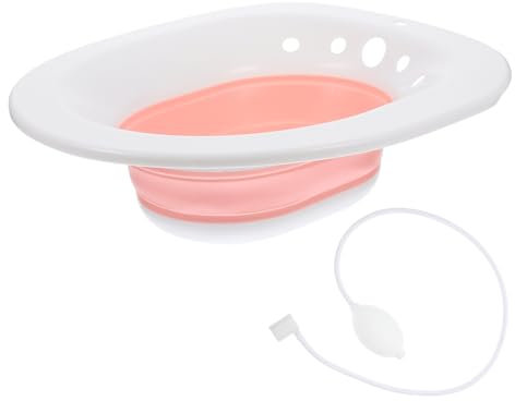 Baño de Asiento Plegable 1 Juego Pp Tpr con Flusher Rosa